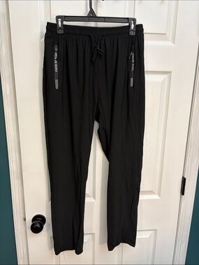 Men's Black Lightweight Drawstring Jogger Pants